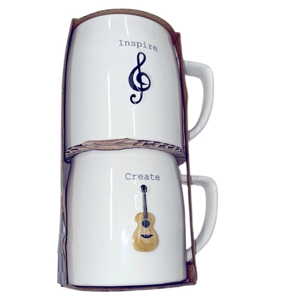Dolly Parton Inspire & Create White Ceramic Mug Set new in package